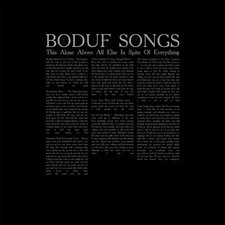 Boduf Songs - This alone above all else in spite of everything