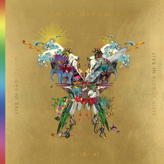 Coldplay - Live In Buenos Aires / Live In Sao Paulo / A Head Full Of Dreams (3LP+2DVD) gold vinyl