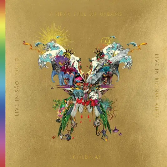 Coldplay - Live In Buenos Aires / Live In Sao Paulo / A Head Full Of Dreams (3LP+2DVD) gold vinyl